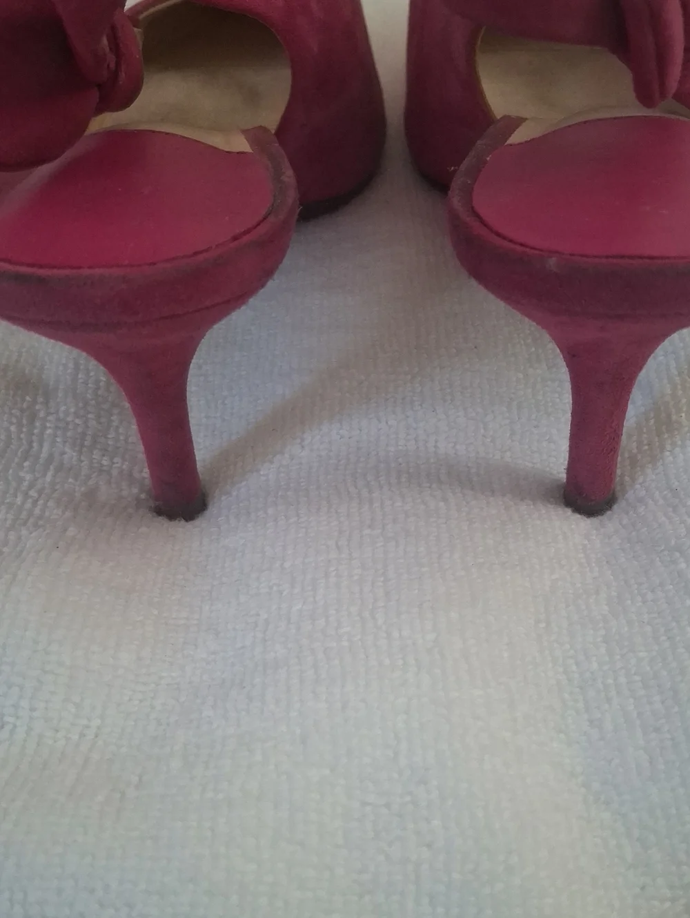 Alex Marie Berry Pink Pointed Slingback Heels with Side Bow